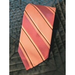 DKNY Men's 100% Silk Striped Necktie Purple Black Pink WPL2831 USA